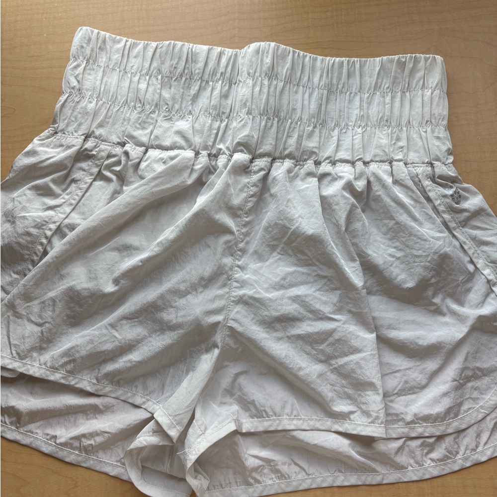 Free People High Waist White Shorts for Active Wear